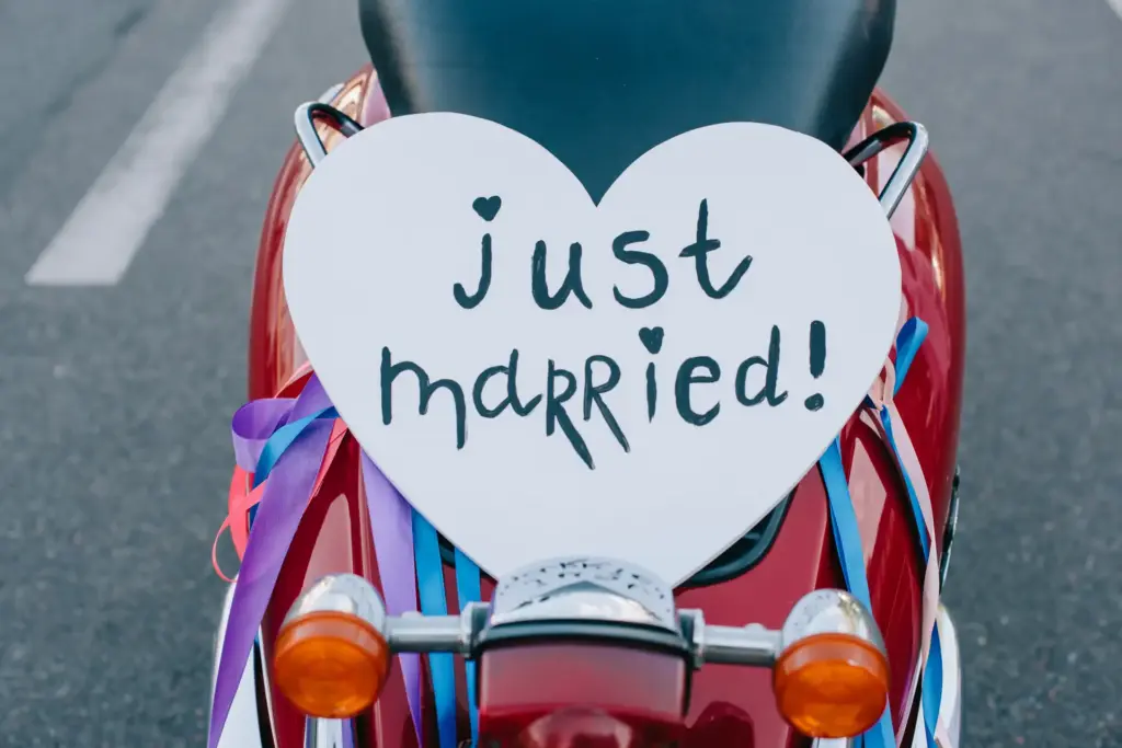 Just Married Schild